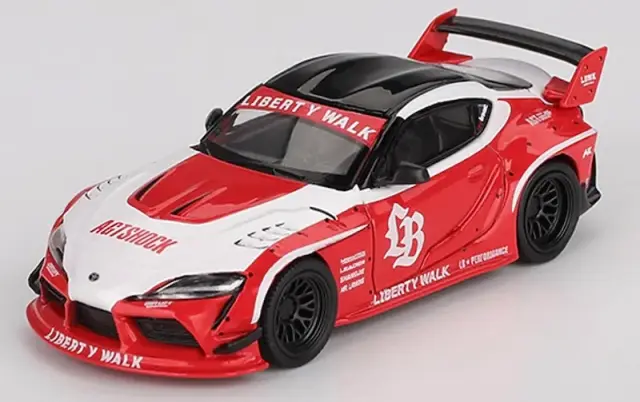 予約] MINI-GT 1/64 LB☆WORKS GR スープラ レッド/ホワイト(左