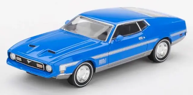 [予約] MINI-GT 1/64 フォード マスタング マッハ1 1971 グラバーブルー (左ハンドル)　MGT01138-L