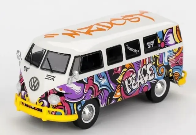 [予約]  MINI GT 1/64 フォルクスワーゲン T1 マイクロバス ミズ デザイン (左ハンドル)　MGT01191-L