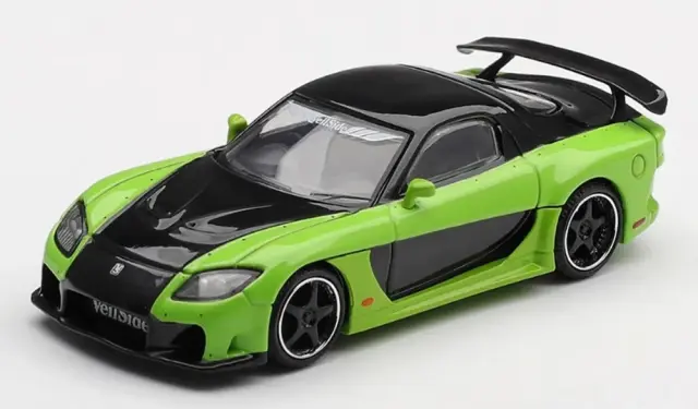 [予約] MINI-GT 1/64 マツダ RX-7 ベールサイド フォーチュン 7 グリーン (右ハンドル)　MGT01223-R