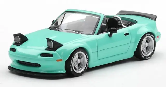 [予約] MINI-GT 1/64 パンデム マツダ MX-5 (NA) ミントグリーン (右ハンドル)　MGT01249-R