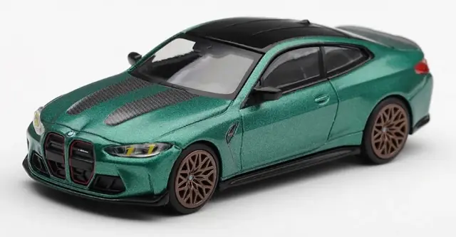 [予約] MINI-GT 1/64 BMW M4 CS フローズンアイル オブ マン グリーンメタリック (左ハンドル)　MGT01328-L