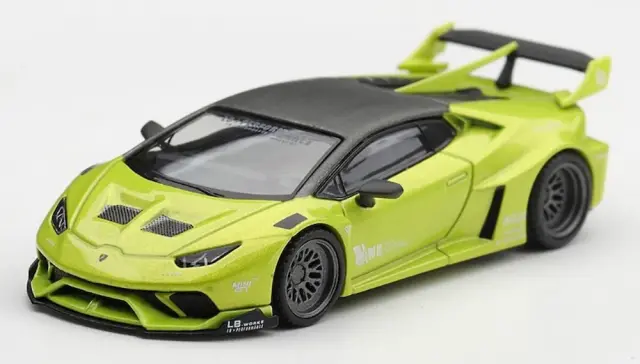 [予約] MINI-GT 1/64 ランボルギーニ ウラカン LB★WORKS ライムメタリック(左ハンドル)　MGT01377-L
