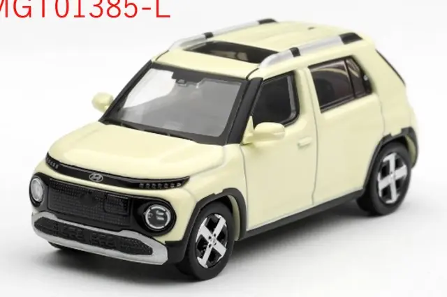 [予約] MINI-GT 1/64 ヒュンダイ キャスパー バタークリームイエローパール (左ハンドル) 韓国限定　MGT01385-L