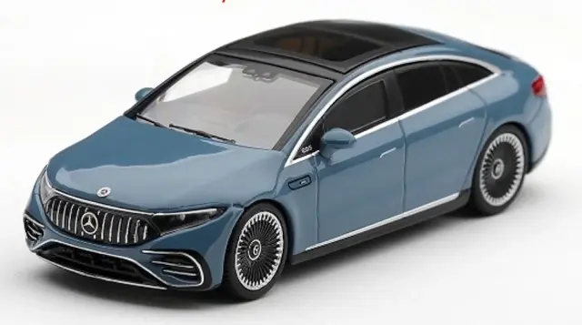 [予約] MINI-GT 1/64 メルセデス ベンツ AMG EQS 53 ブルー (左ハンドル)　MGT01418-L
