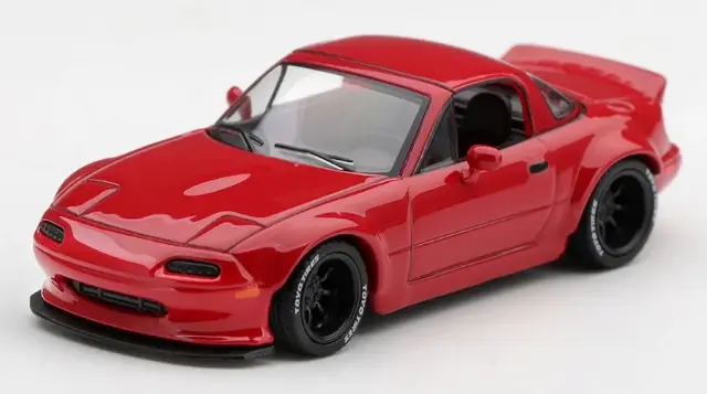 [予約] MINI-GT 1/64 Pandem マツダ MX-5 (NA) クラシックレッド (左ハンドル)　MGT01421-L