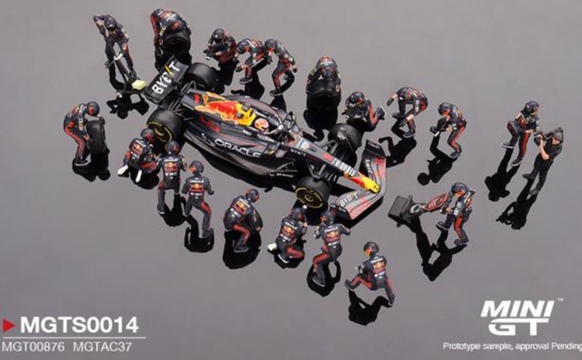[予約] MINI-GT 1/64 レッドブル RB19 日本GP 2023 M.フェルスタッペン ピットクルー20体セット　MGTS0014