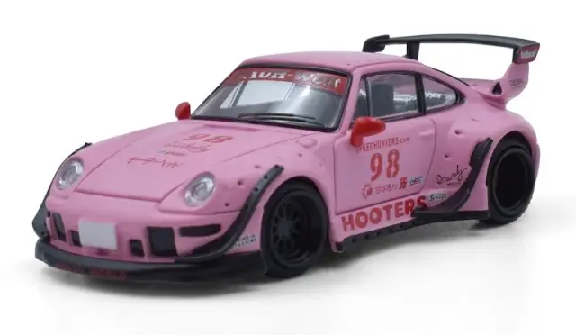 予約] Mモデル 1/64 RWB ポルシェ 911 993 Hooters Matte Pink 98 MM64