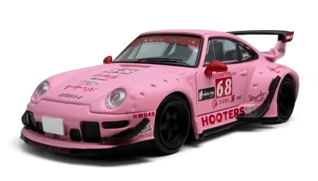 [予約] モデルモデル 1/64 ポルシェ RWB 993 フーターズ マッドピンク No.68　MM64-RWB993-013