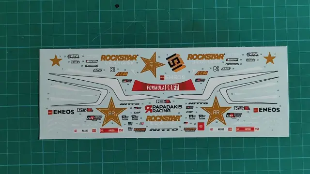 ミニチュアデカール 1/24 トヨタ スープラ A90 ロックスター ドリフトカー フルデカール タミヤ対応　MS24023