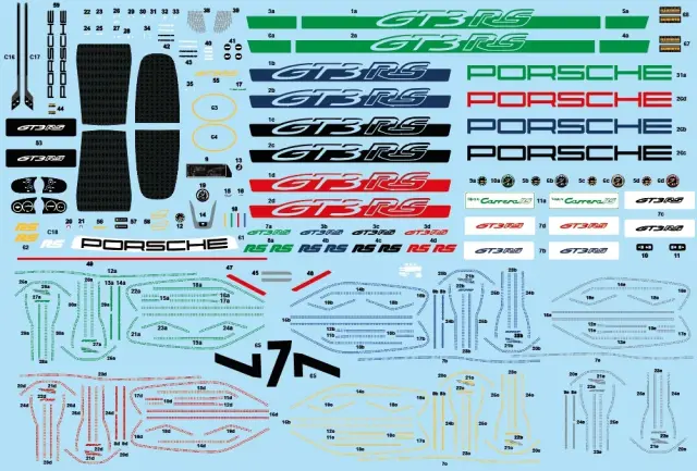 ミニチュアデカール 1/24 ポルシェ 911 992.1 GT3 RS ドレス ミニチュアデカール 1/24 ポルシェ 911 992.1 GT3 RS ドレス