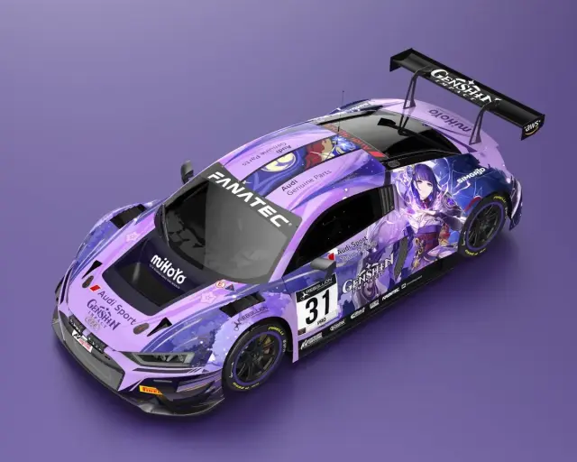 [予約] ミニチュアデカール 1/24 アウディ R8 LMS Evo 原神 雷電将軍 フルデカール モンモデル対応　MS24050