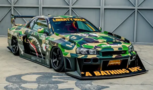 [予約] ミニチュアデカール 1/24 LB ワークス　ニッサン スカイライン GT-R R34 スーパーシルエット BAPE 2025 フルデカール タミヤ対応 　MS24051