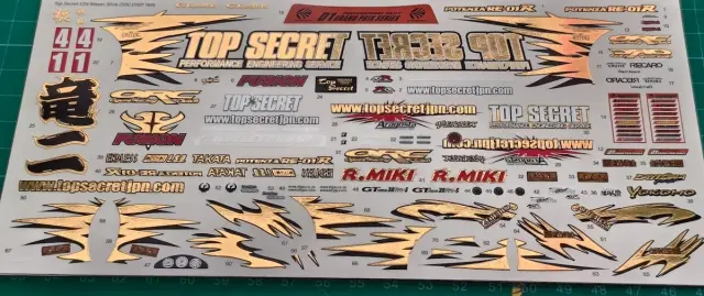 [予約] ミニチュアデカール 1/24 トップシークレット ニッサン シルビア S15 D1 GP 1999 フルデカール タミヤ対応　MS24052
