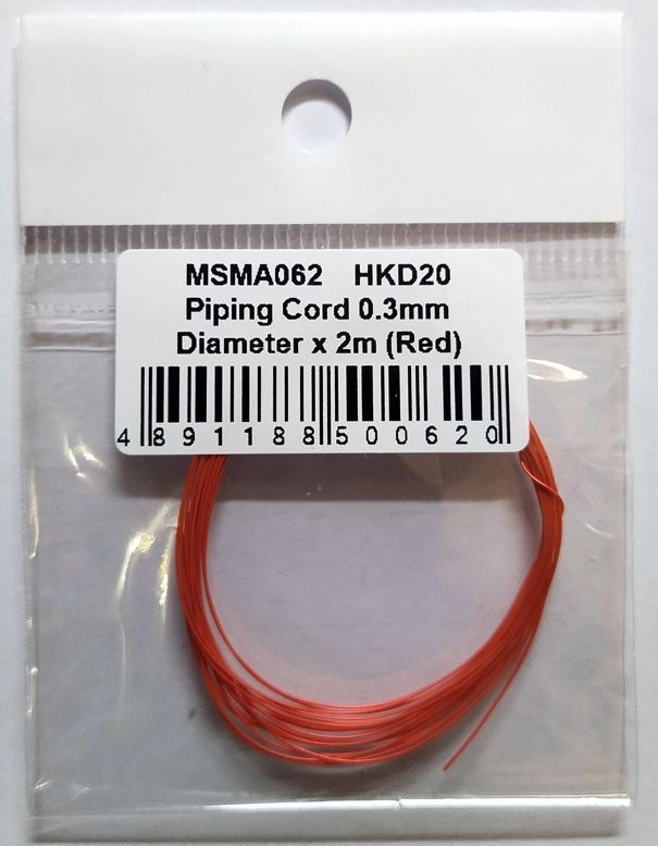MSMクリエイション パイピングコード メタレッド 0.3mm × 2m　MSMA062