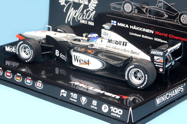 ミニチャンプス 1/43 マクラーレン メルセデス MP4/13 1998 ワールド 