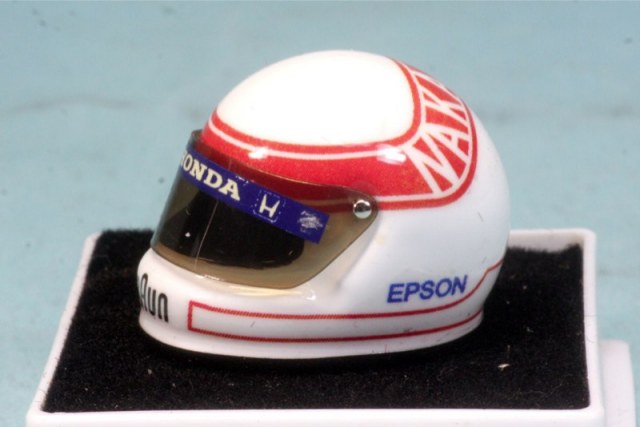 人気デザイナー JF_NAKAJIMA_1991 悟 中嶋 ヘルメット 1/12 JFクリエーション - ミニカー