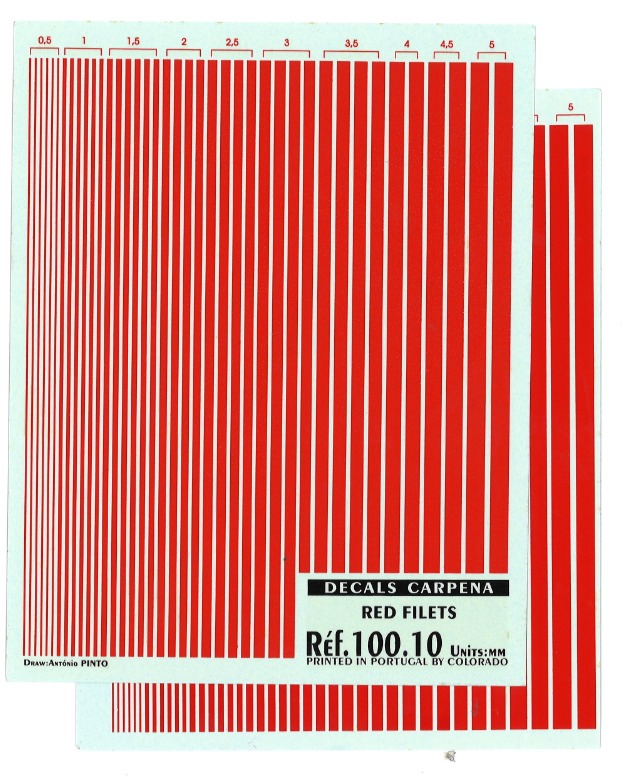 コロラド ラインデカール レッド 0.5、1.0、1.5、2.0、2.5、3.0、3.5、4.0、4.5、5.0mm　10010