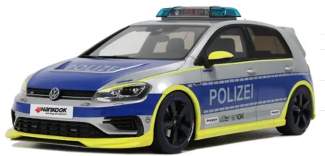 [予約] オットー 1/18 フォルクスワーゲン ゴルフ VII R エッティンガー ポリツァイ 2018 (シルバー/ブルー) 限定生産品　OTM1117