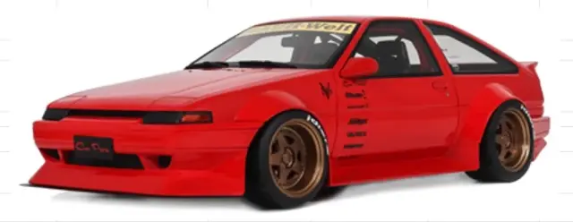 [予約] オットー 1/18 トヨタ AE86 スプリンター トレノ ワイドボディ 1986 レッド 限定生産品　OTM1278