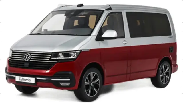 [予約] オットー 1/18 フォルクスワーゲン T6.1 カリフォルニアオーシャン 2021 レッド/シルバー 限定生産品　OTM1342