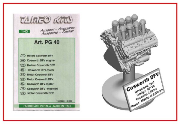 タメオ 1/43 メタルキット フォード コスワース DFV エンジン　PG40