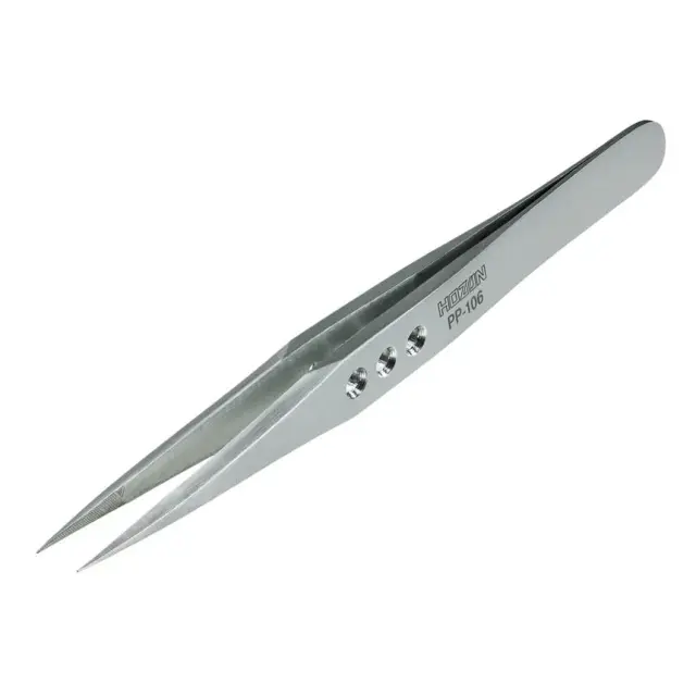 HOZAN（ホーザン）肉厚ピンセット 直型 先端0.3mm PP-106 ミニカー