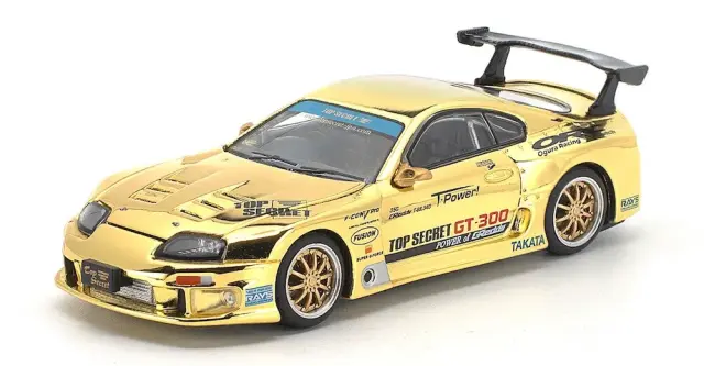 [予約] ポップレース 1/64 トップシークレット トヨタ GT300 スープラ ゴールドクローム　PR640274