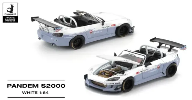 [予約] POPレース 1/64 パンデム S2000 ホワイト PR640300