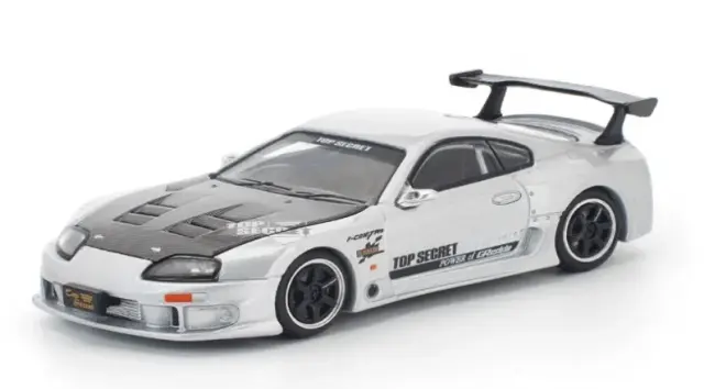 [予約] POPレース 1/64 トップシークレット GT300 スープラ シルバー PR640324