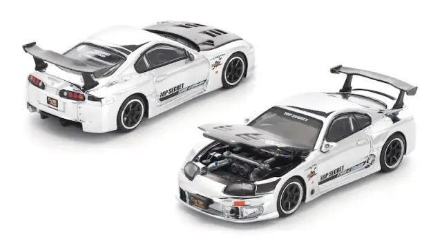 [予約] POPレース 1/64 トップシークレット GT300 スープラ シルバークローム　PR640325