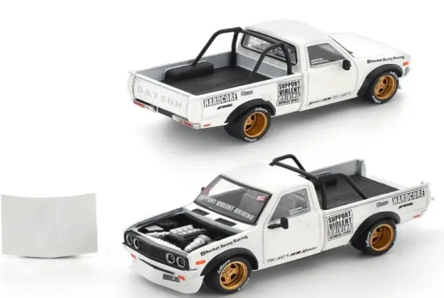 [予約] POPレース 1/64 ニッサン パンデム ダットサン 620 ホワイト　PR640350
