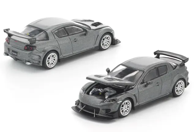 [予約] POPレース 1/64 マツダ RX-8 RE雨宮 ガンメタル　PR640439