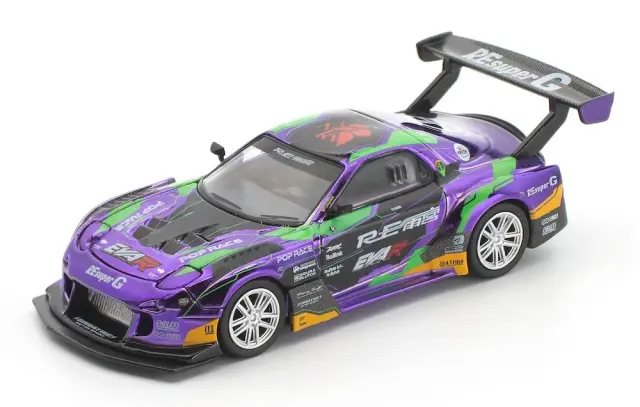 予約] ポップレース 1/64 マツダ RX-7 FD3S エヴァ RT 初号機 POP RACE