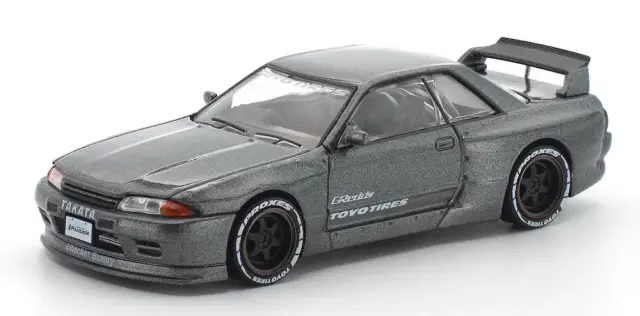 [予約] ポップレース 1/64 パンデム ニッサン R32 ガンメタル　PR640508