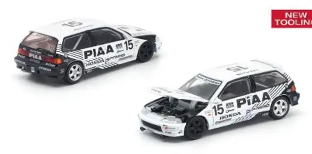 [予約] ポップレース 1/64 ホンダ シビック（EF9）No.15 JTC 1991 InterTEC　PR640553