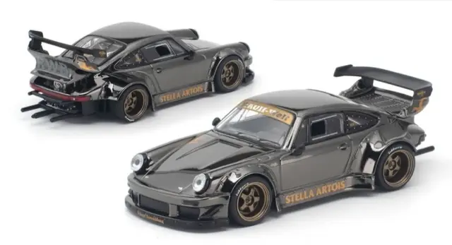 [予約] ポップレース 1/64 ポルシェ RWB 930 ガンメタル　PR640559