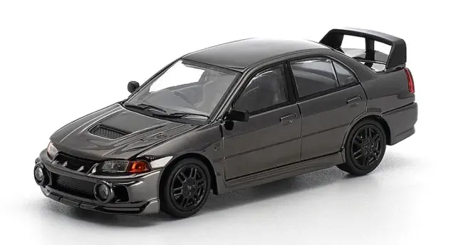 [予約] ポップレース 1/64 ミツビシ ランサー エボリューション4 ダーククローム　PRDC013