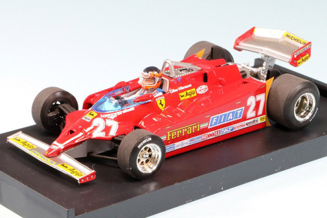 ブルム 1/43 フェラーリ 126 CK ターボ U.S.A.ロングビーチGP 1981 G.ビルヌーブ (ドライバーフィギュア付)　R487-CH