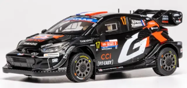 [予約] イクソ 1/43 トヨタ GRヤリス ラリー1 2025 ラリーチリ ウィナー No.17 S.オジエ / V.ランダイス フィギュア付き RAM1000LM2