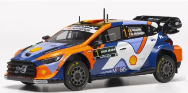 [予約] イクソ 1/43 ヒュンデ i20 Rally1 2025ラリー サウジアラビア ウィナー No.1 T.ヌービル / M.ワイデーゲ　RAM1012A