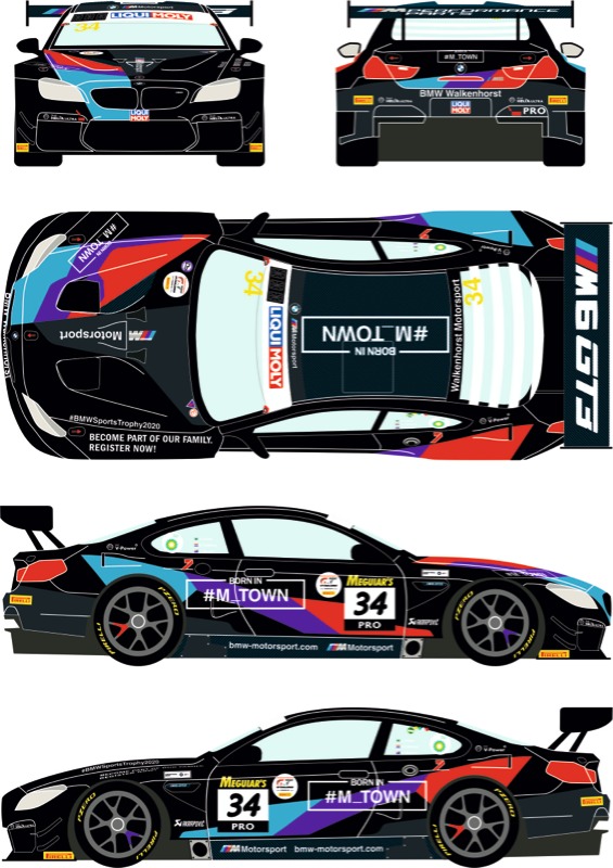 レーシングデカールズ 1/24 BMW M6 GT3 バサースト 12h 2020 No.34 フルスポンサーデカール (NuNu対応)　RDE24-032