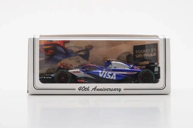 ロム特注スパーク 1/43 ビザ キャッシュ アップ RB VCARB01 ブラジルGP 2024 予選 3位 角田裕毅 ROMU075