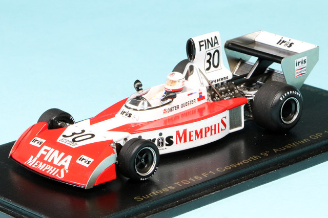 レースランド特注スパーク 1/43 サーティース TS16 コスワース オーストリアGP 1974 D.クエスター　RS1501
