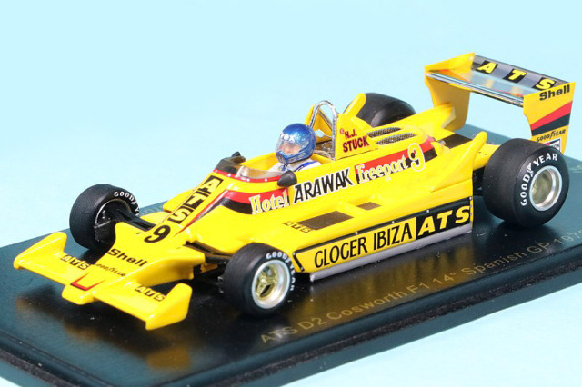 レースランド特注スパーク 1/43 ATS D2 フォード スペインGP 1979 H.J.シュトゥック　RS1730