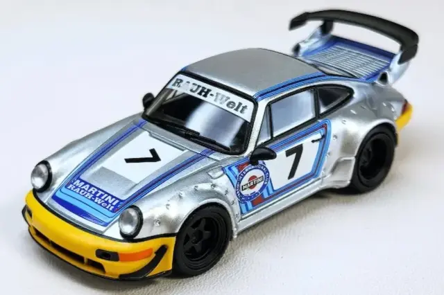 [予約] Mモデル 1/64 RWBポルシェ 911 964 マルティニ イエロー No.7　MM64-RWB964-002