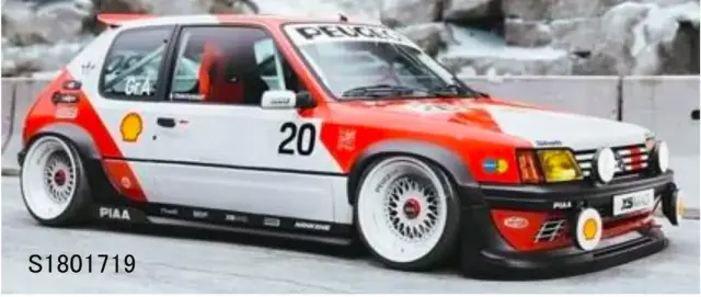 [予約]ソリド 1/18 プジョー 205 GTI ブラックフィッシュ 1990 (ホワイト/レッド)　S1801719