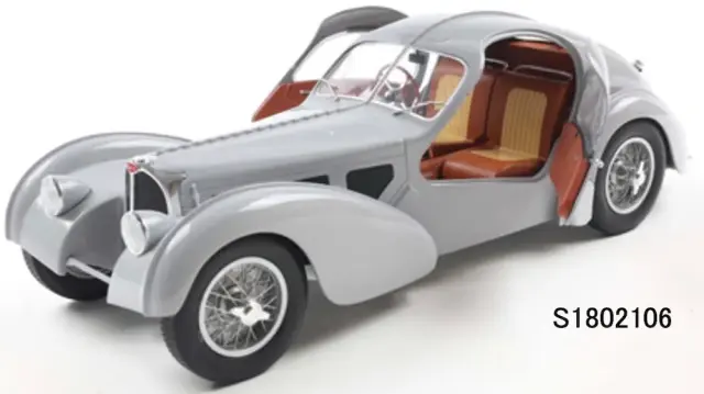 [予約] ソリド 1/18 ブガッティ アトランティック タイプ 57SC 1937 マットシルバー　S1802106
