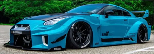 [予約] ソリド 1/18 ニッサン GT-R (R35) リバティーウォーク シルエット ボディキット 2025 ブルー　S1815602
