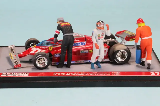 ブルム 1/43 フェラーリ 126CK イギリス シルバーストーンGP 1981 G.ビルヌーブ リタイアシーン　S26_02